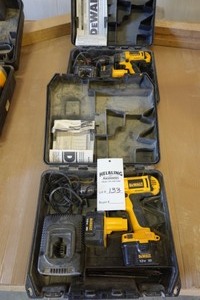 (2) 12-volt Dewalt drills