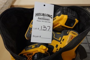 (2) 20-volt Dewalt drills