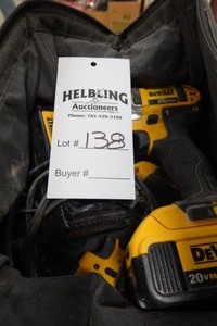 (2) 20-volt Dewalt drills