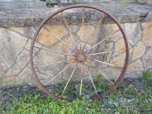 Vintage Iron Spoke Wheel Lot #373