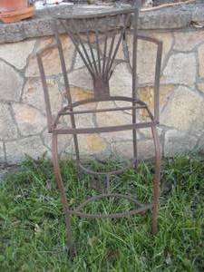 Vintage Ornate Wrought Iron Patio Chair Lot #375