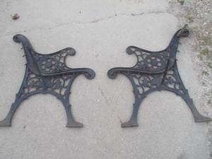 Cast Iron Garden Bench Ends  Sides Lot #367