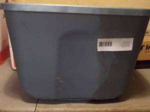 Plastic Storage Tote Mystery Lot #370