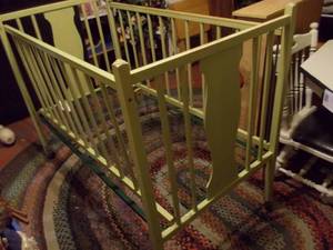 Vintage Solid Wood Childs Crib