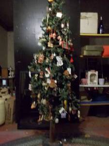 Vintage Christmas Tree with Ornaments