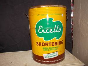 Vintage Excello Shortening 50-Lb Tin Can