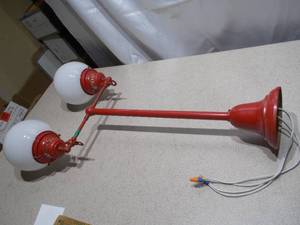 Vintage Industrial Red 2-Light Sconces  Wall Mounted Fixture