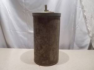 Vintage Metal Hand-Crank Butter Churn - Cylindrical