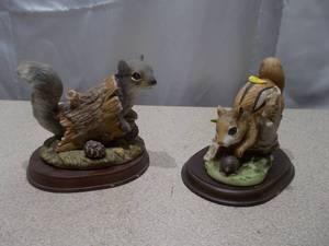 Vintage Woodland Animal Figurine Lot - Chipmunk & Squirrel