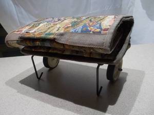 Vintage Tapestry Patterned Folding Rolling Suitcase  Travel Bag