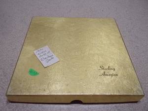 1970 Towle Sterling Silver Partridge in a Pear Tree Christmas Plate with Box & Booklet