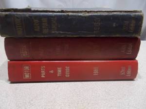 Vintage MOTORS Auto Repair Manual & Parts & Time Guides Lot (1969, 1976, 1980)
