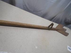 Vintage Long-Handled Garden Hoe  Weeding Cultivator Tool with D-Grip Handle