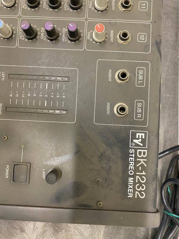 Electro-Voice BK-1232 Stereo Mixer 12 Channel Analog Audio Mixing