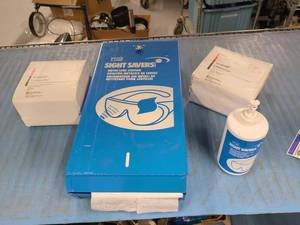Lot Including Bausch & Lomb Sight Savers Metal Lens Station & Leica Towels