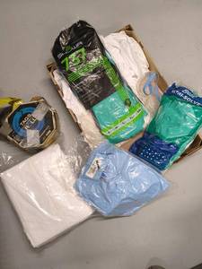 Lot Including Showa 737 Nitrile Gloves, Euclid Vidaro Cleanroom Shirt & Safety Gear