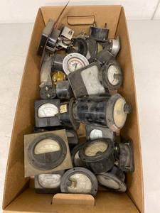 Vintage Industrial Panel Meters & Gauges Assortment Rimat ESCO