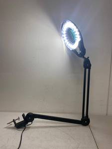 LumaPro LED Magnifier Light 32PE53 Clamp Arm Lamp w Adapter