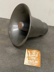 Vintage Atlas Sound HU-15N Paging Speaker 25 Watts 45 Ohms w Box Teletalk Pamphlet