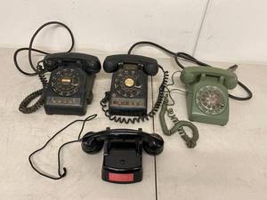 Vintage Rotary Desk Telephones & Telecom Intercom Group of 4 Untested
