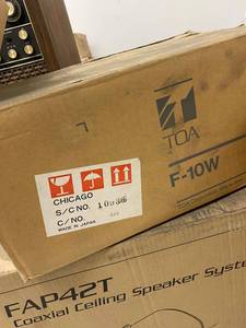 TOA F-10W Professional Sound System Speaker White Made in Japan Boxed