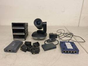 Logitech PTZ Camera Netgear GS105 Simpson Panel Meters Lot Untested