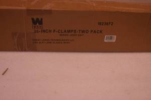 WEN 10236F2 Quick-Adjust 36-Inch Steel Bar Clamps with 2.5-Inch Throat and Micro-Adjustment Handle, Two Pack
