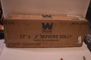 WEN DL1812 1320 lbs. Capacity 12 in. x 18 in. Hardwood Furniture Moving Dolly, Two Pack