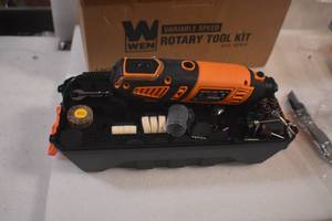 WEN 23190 1.3-Amp Variable Speed Steady-Grip Rotary Tool with 190-Piece Accessory Kit, Flex Shaft, and Carrying Case