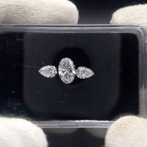 2.47 Carat Total Weight Lab-Grown Diamond Three-Stone Layout $200 Setting Gift Certificate Retail $3,800 VIDEO