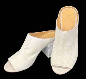 DB - Maison Margiela Painted Leather Mules - Metallic Beige - Size 37