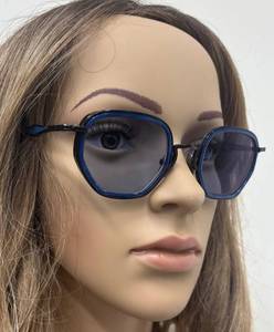 DB - Sabyasachi x Morgenthal Fredericks Prescription Sunglasses - Blue Frame, Mirrored Lenses