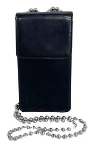 DB - Maison Margiela Leather Handbag with Silver Ball-Chain Strap