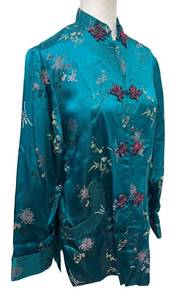 BG - Hong Kong-Made Vintage Silk Jacket - Size Large