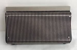 DB - Wendy Stevens Metal Ribbed Clutch Handbag