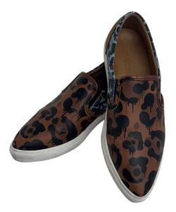 DB - Wild Beast Nappa Slip-On Sneakers - Leopard Print with Floral Blue Sides - Size 7 12