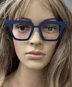 DB - Lindberg Blue Square-Frame Eyeglass Frames