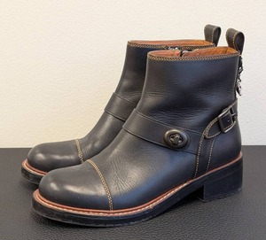 Coach Leather Moto Booties Size 7.5