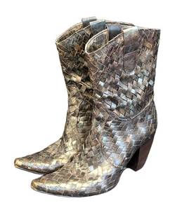 Ororo Woven Leather Western Boots Size 7