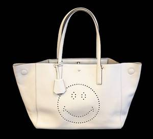 Anya Hindmarch Ebury Shopper Smiley Leather Tote Bag