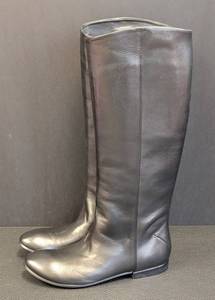 Costume National Black Leather Boots Size 7.5