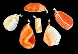 Lace Agate Pendant Assortment (Lot of 6)