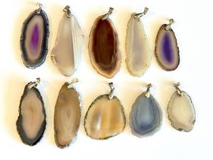 Sliced Agate Pendants (Lot of 10)