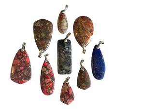Assorted Jasper Pendants (9 Pieces)