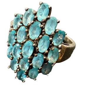 Sterling Silver Apatite Ring Size 12