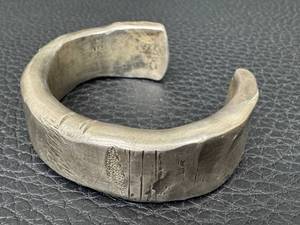 Sterling Silver Cuff Bracelet Textured Artisan