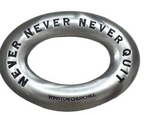 Paperweight - 2001 Sacchi Winston Churchill Never Never Never Quit