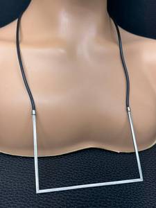 Sterling Silver Geometric Necklace Maxs