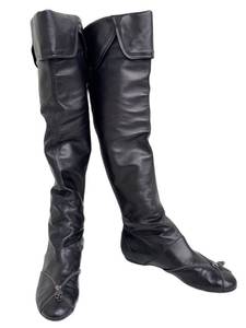 Vintage Alexander McQueen Leather Over-The-Knee Boots Size 37