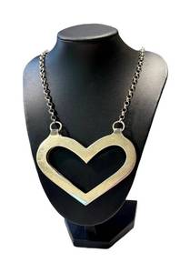 Vintage Andreas Mikkelsen Open Heart Necklace 925S Denmark